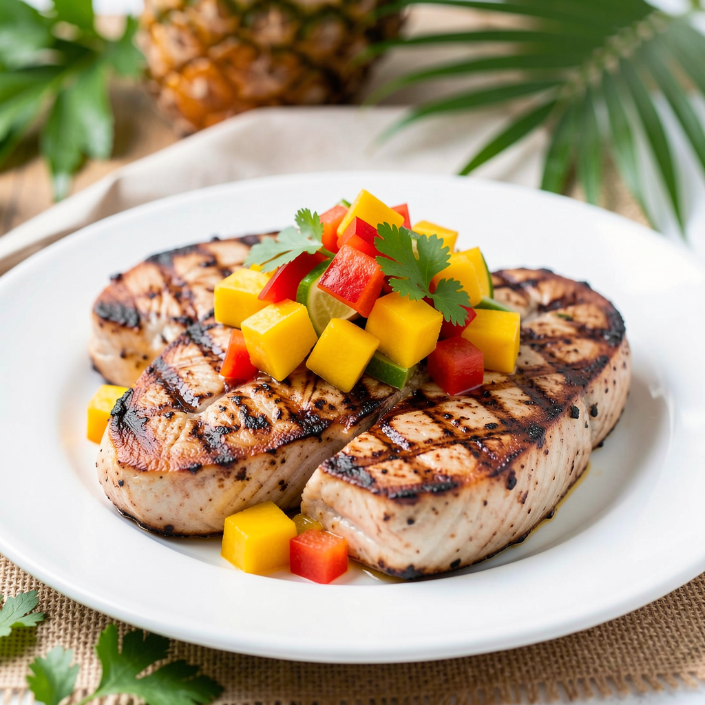Grilled Wahoo with Mango Salsa — 20 Minutes to Paradise
